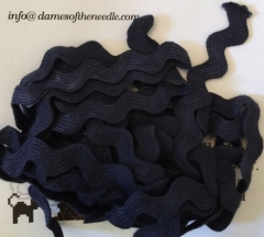 BLACK 1/2" RICK RACK - 3 Yards