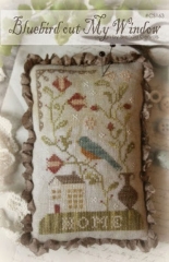 BLUEBIRD OUT MY WINDOW CROSS STITCH