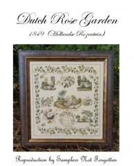 DUTCH ROSE GARDEN CROSS STITCH PATTERN