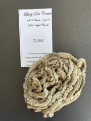OLIVE CHENILLE - 3 Yards
