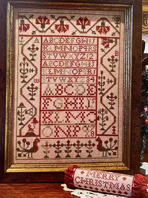RED AND GREEN CARNATION SAMPLER PATTERN Country Sampler Spring Green, WI