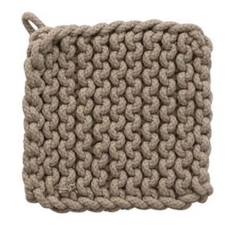 DARK GREY CROCHETED POTHOLDER