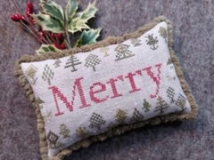 BE MERRY CROSS STITCH KIT (36 count linen)