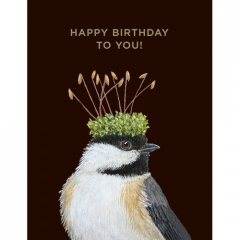 BIRTHDAY CHICKADEE GREETING CARD