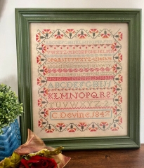 C DEVINE 1847 CROSS STITCH SAMPLER Pattern