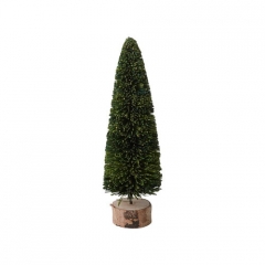 CHRISTMAS BOTTLE BRUSH TREE 3.75" X 10.75" -GREEN -SALE
