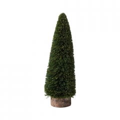 CHRISTMAS BOTTLE BRUSH TREE 4.5" x 14.75"- GREEN- SALE