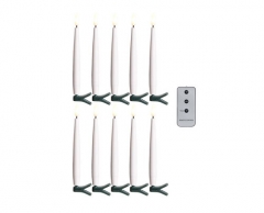 6" CLIP ON LIGHTED CANDLES WITH REMOTE -BOX OF 10 -SALE