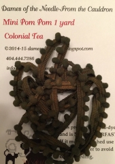 COLONIAL TEA MINI POM POM TRIM - 1 Yard