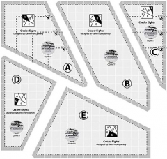 CRAZIER EIGHT 8" Non-Slip TEMPLATES - Set of 5