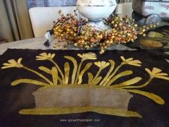 DAFFIES IN AN OLD GRANITE PAN WOOL APPLIQUE KIT- (Includes Pattern)