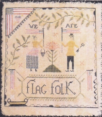 FLAG FOLK CROSS STITCH PATTERN