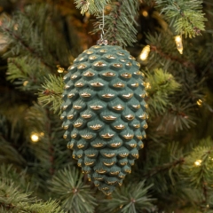 FOREST GREEN PINECONE ORNAMENT -SALE
