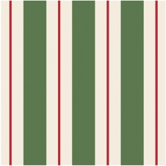 GREEN & RED AWNING COCKTAIL NAPKINS