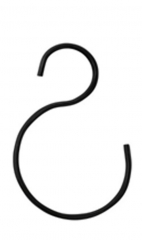 HAND FORGED IRON S HOOK -BLACK