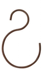 HAND FORGED S HOOK - RUSTIC