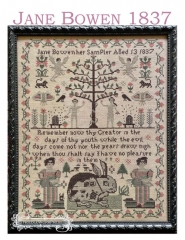 JANE BOWEN 1837 SAMPLER