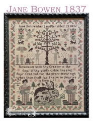 JANE BOWEN 1837 SAMPLER Pattern