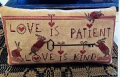 LOVE IS PATIENT LOVE IS KIND CROSS STITCH KIT- 36 COUNT