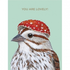 LOVELY SPARROW GREETING CARD