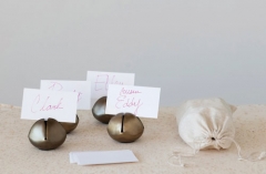 METAL BELL PLACE CARD HOLDERS - Set of Four -SALE
