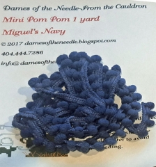 MIGUEL'S NAVY POM POM TRIM - 1 Yard