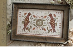 RED BIRD FRAKTUR CROSS STITCH PATTERN