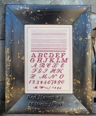 RED HAVEN #3 - M WEIS 1890 SAMPLER