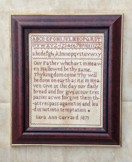 SARAH ANN GARRARD 1871 SAMPLER