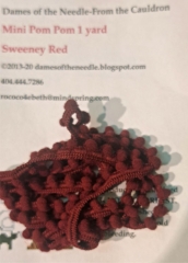 SWEENEY RED MINI POM POM TRIM