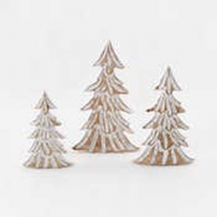 WHITE WASHED TREES - SET OF 3 -SALE