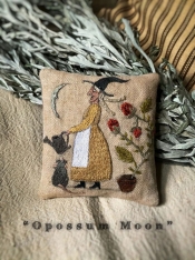 "OPOSSUM MOON" Folk Embroidery Pattern