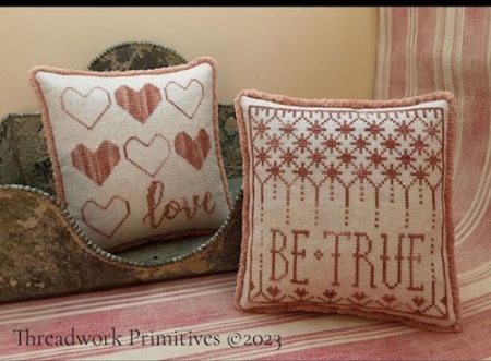 VALENTINE DUO Cross Stitch Pattern: Country Sampler - Spring