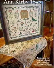 ANN KIRBY 1845 REPRODUCTION ANTIQUE SAMPLER Pattern - PREORDER