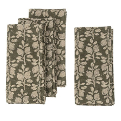 ARBOR BLOCK PRINT NAPKINS - SET OF 4