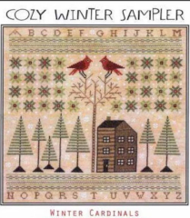 COZY WINTER SAMPLER CROSS STITCH KIT -32 Count Linen (Includes Pattern)