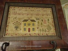 GATHERING THE GREENS CROSS STITCH KIT -40 Count Linen (Includes Pattern)