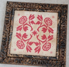 RED HAVEN #5-ROSE COVERLET CROSS STITCH PATTERN