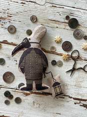 ANIMAL CRACKERS SERIES - DR RAVEN Cross Stitch Kit - 36 count Linen (Includes Pattern) PREORDER