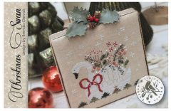 CHRISTMAS SWAN CROSS STITCH KIT - 36 Count linen (Includes Pattern)