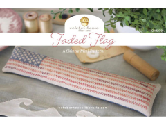 FADED FLAG CROSS STITCH KIT - 20 COUNT (Includes Pattern)