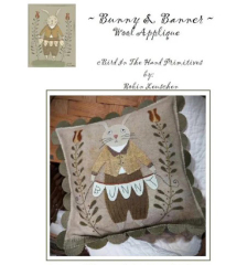 BUNNY & BANNER Wool Applique Pattern