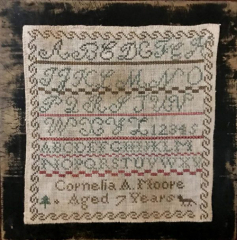 CORNELIA A. MOORE Sampler Cross Stitch Pattern - SALE