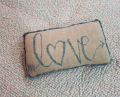 YOU'VE GOT THE LOVE CROSS STITCH KIT for Love Pillow Only - 36 count linen (Includes Pattern)