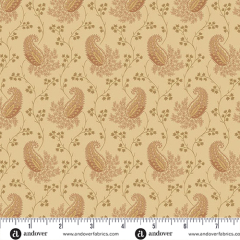 TOASTED Fabric By JO MORTON | Milk and Tea Paisley A-5865-L