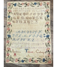 "STITCHED BY TERESA 1869" Reproduction Sampler Pattern