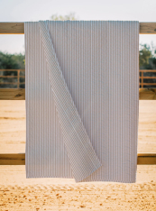 Ida Mae TICKING STRIPE QUILT - Brown - Twin Size