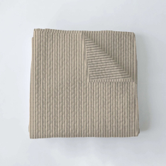 Ida Mae TICKING STRIPE QUILT - Linen/Charcoal - Twin Size
