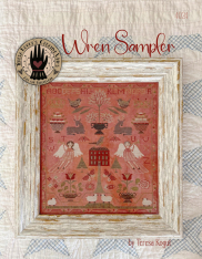 WREN SAMPLER Cross Stitch Kit -40 Count Linen - (Includes Booklet) - PREORDER