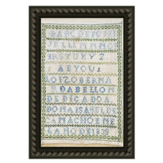 BERNARDA BELLON 1838 SPANISH SAMPLER Cross Stitch Pattern